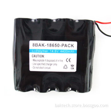 14.8V Li-ion Rechargeable Battery with Protection Circuit Board and 4,400mAh Capacity